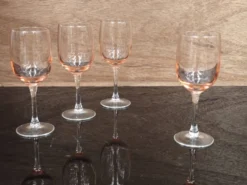 Lot de 4 verres à pied rose antique Luminarc