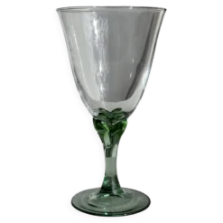 Lot de 4 verres à pied vert vintage H16