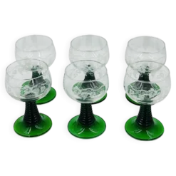 Lot de 6 verres à vin d'Alsace Luminarc Roemer