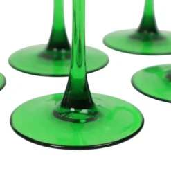 Lot de 10 verres à vin d'Alsace Vintage Luminarc Base Verte
