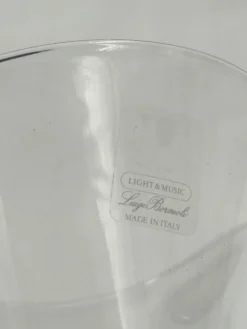 Lot de 4 verres à vin italiens vintage à tiges sculpturales bleues, deux tailles