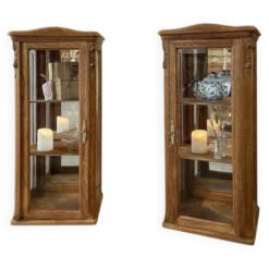 Lot de 2 Vitrines art déco bois massif