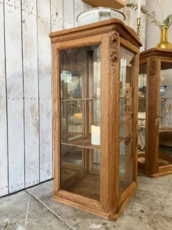 Lot de 2 Vitrines art déco bois massif
