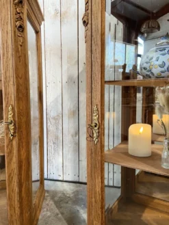 Lot de 2 Vitrines art déco bois massif