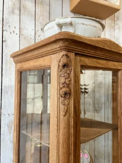Lot de 2 Vitrines art déco bois massif