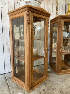 Lot de 2 Vitrines art déco bois massif