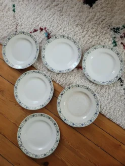 Lot n°2 de 6 assiettes creuses St Amand