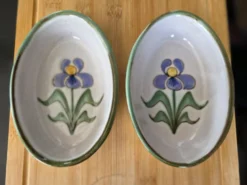 Lot 3 pièces céramique Natoli Vallauris – Décor Iris