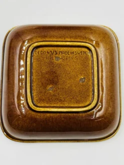 Lot 3 plats carrés en grès Deco Hälsingborg K.J. Svensson