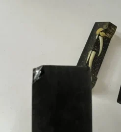 Lot porte-couteaux plexiglass coquillage inclusion