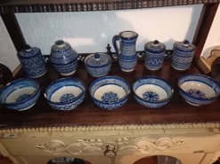 Lot 11 poteries marocaine pot à beurre époque 1940 signé serghini.