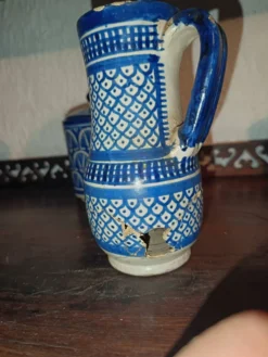 Lot 11 poteries marocaine pot à beurre époque 1940 signé serghini.