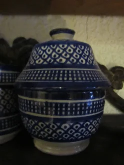 Lot 11 poteries marocaine pot à beurre époque 1940 signé serghini.