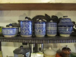 Lot 11 poteries marocaine pot à beurre époque 1940 signé serghini.