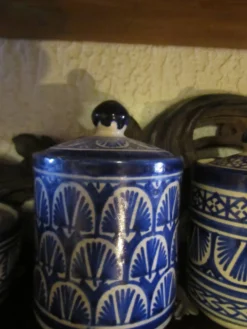 Lot 11 poteries marocaine pot à beurre époque 1940 signé serghini.