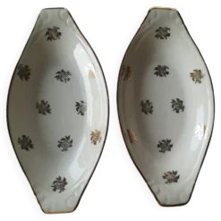 1 lots de deuxplats de service ovale