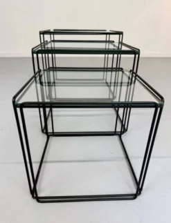 Lot 3 tables basse gigogne design des années 70 Max Sauze vintage
