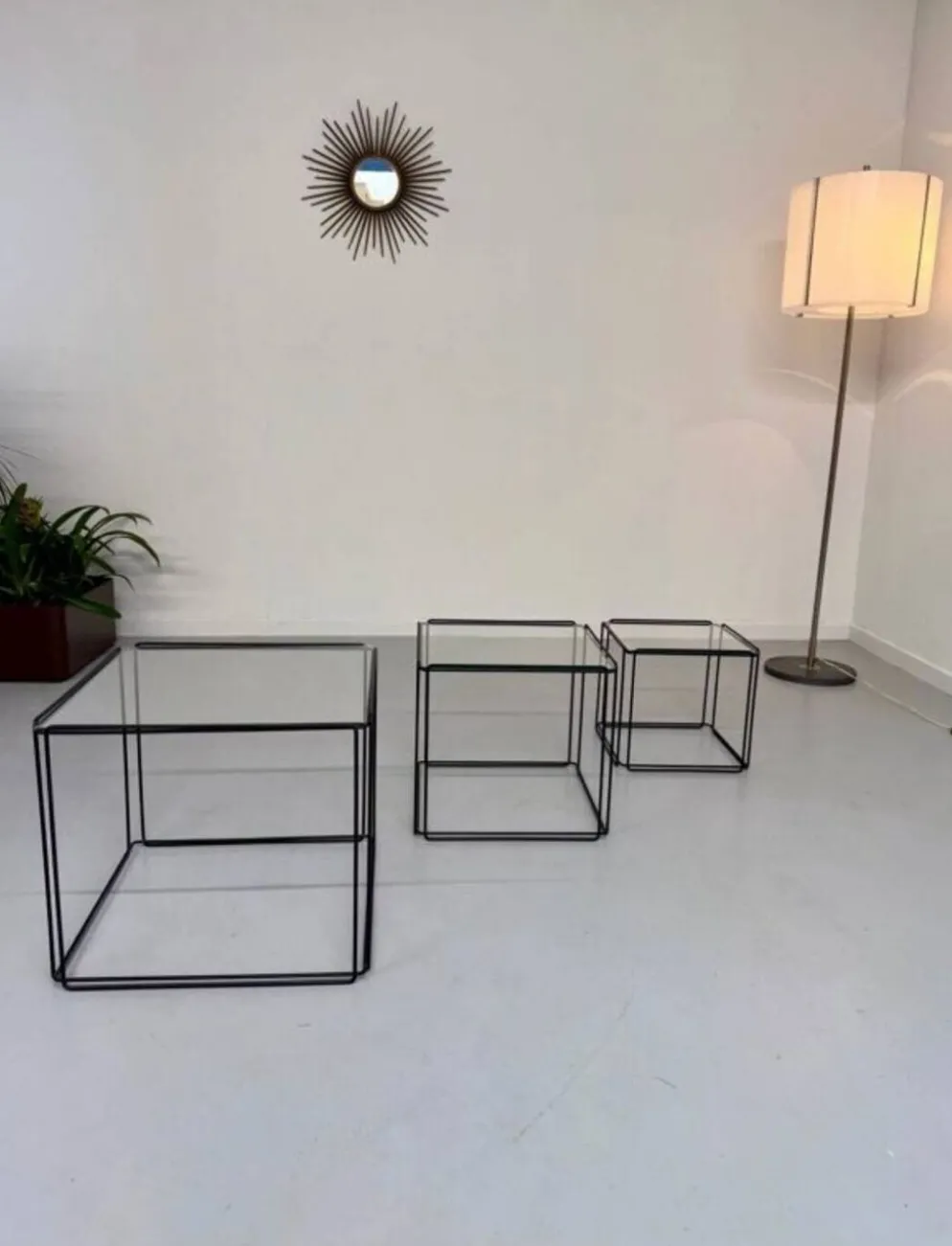 Lot 3 tables basse gigogne design des années 70 Max Sauze vintage