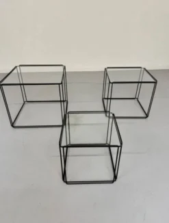 Lot 3 tables basse gigogne design des années 70 Max Sauze vintage