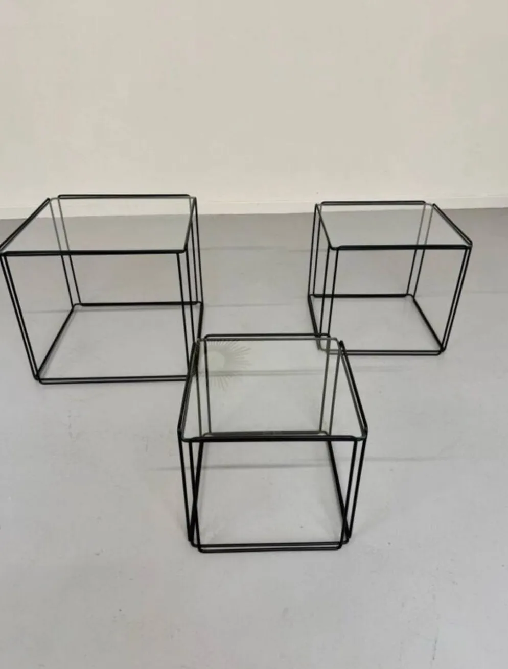Lot 3 tables basse gigogne design des années 70 Max Sauze vintage