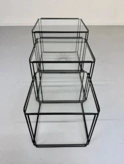Lot 3 tables basse gigogne design des années 70 Max Sauze vintage