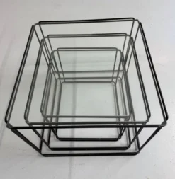 Lot 3 tables basse gigogne design des années 70 Max Sauze vintage