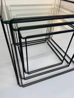 Lot 3 tables basse gigogne design des années 70 Max Sauze vintage