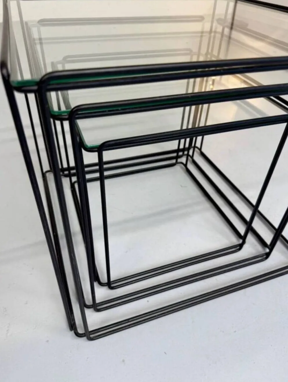 Lot 3 tables basse gigogne design des années 70 Max Sauze vintage