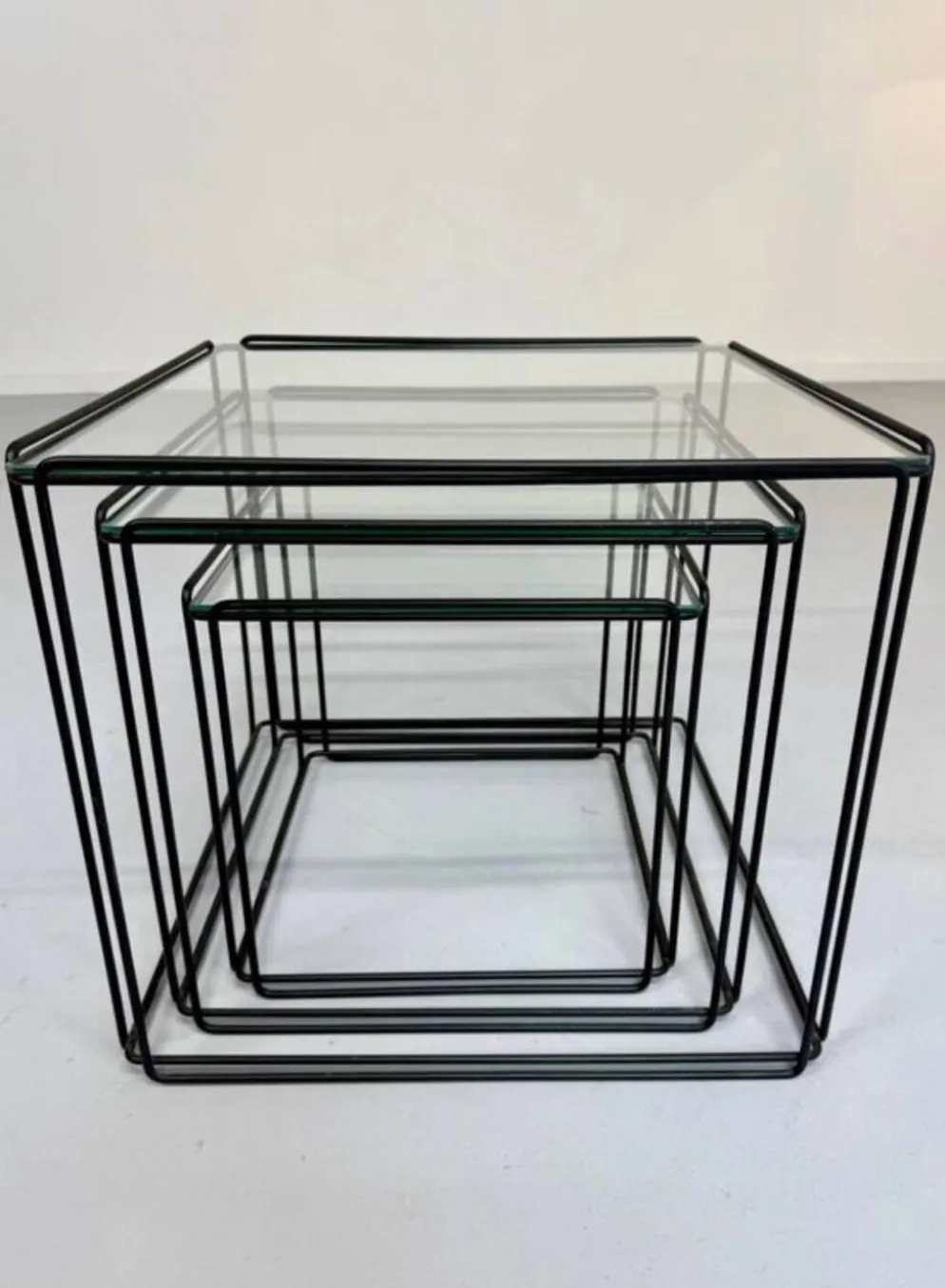 Lot 3 tables basse gigogne design des années 70 Max Sauze vintage