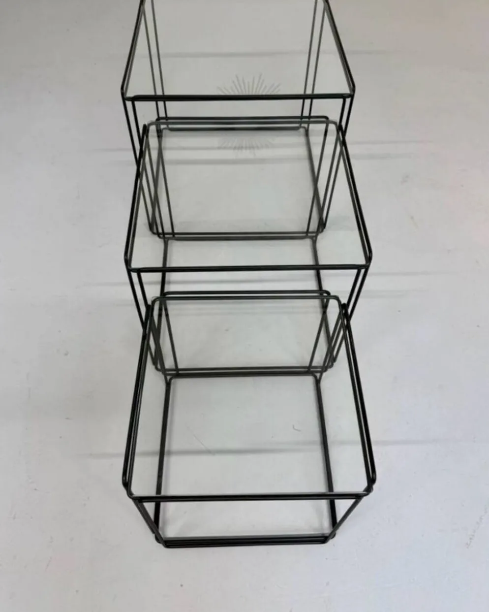 Lot 3 tables basse gigogne design des années 70 Max Sauze vintage