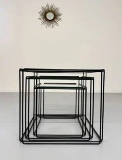 Lot 3 tables basse gigogne design des années 70 Max Sauze vintage