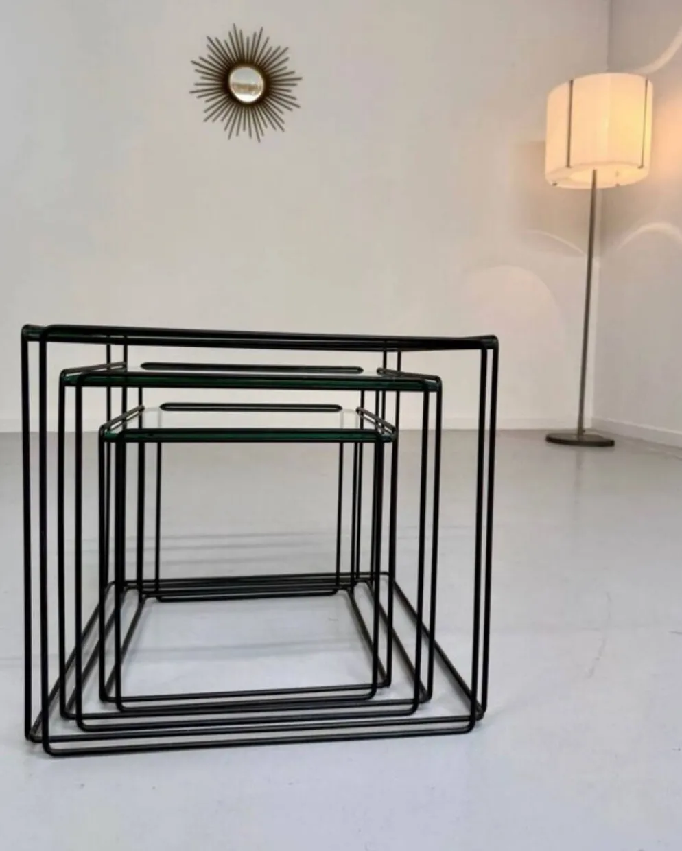 Lot 3 tables basse gigogne design des années 70 Max Sauze vintage