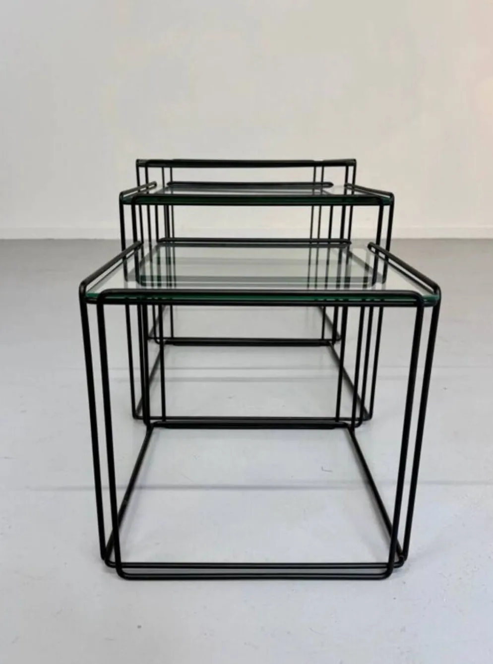 Lot 3 tables basse gigogne design des années 70 Max Sauze vintage