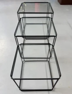 Lot 3 tables basse gigogne design des années 70 Max Sauze vintage