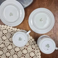 Lot 2 tasses Kronester Bavaria décor bord de mer vintage West Germany