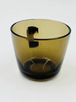 Lot 6 Tasses Verre Ambré Vintage Station Service Seca