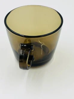 Lot 6 Tasses Verre Ambré Vintage Station Service Seca