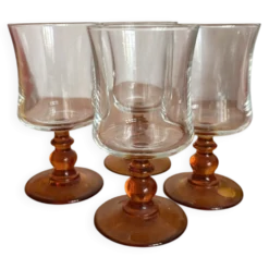 Lot verres ambre