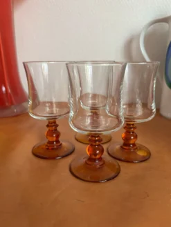 Lot verres ambre