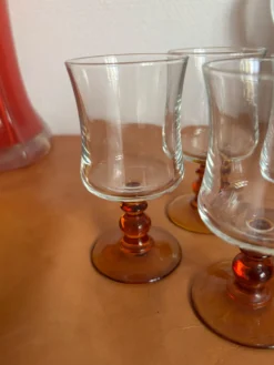 Lot verres ambre