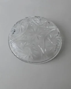 Lot vintage de 6 assiettes à dessert en cristal des années 1950, assiettes en verre cristal Dresdener fabriquées à la main avec texture fine, pour gâteau et dessert, idée cadeau