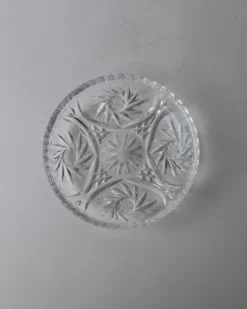 Lot vintage de 6 assiettes à dessert en cristal des années 1950, assiettes en verre cristal Dresdener fabriquées à la main avec texture fine, pour gâteau et dessert, idée cadeau
