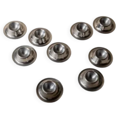 Lot vintage de 9 coquetiers en acier inoxydable des années 1970, design minimal intemporel, compatibles lave-vaisselle