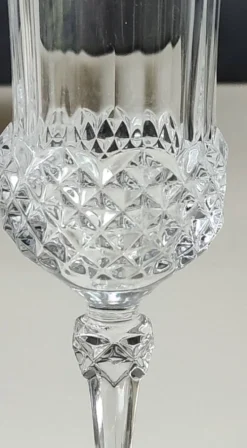 Lot 6 x Flûtes à Champagne cristal/Mod Valencay Gold/Cristal d Arques