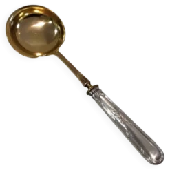 Louche a dessert manche argent 950 Minerve style Louis XVI
