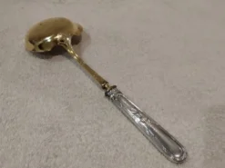 Louche a dessert manche argent 950 Minerve style Louis XVI