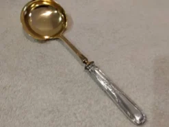 Louche a dessert manche argent 950 Minerve style Louis XVI
