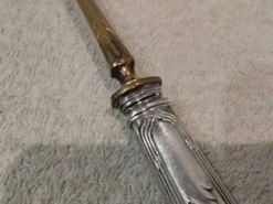 Louche a dessert manche argent 950 Minerve style Louis XVI