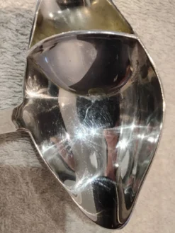 Louche gras maigre métal argenté orfèvre Ercuis Valencay 17,6cm