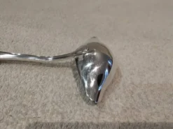 Louche gras maigre métal argenté orfèvre Ercuis Valencay 17,6cm